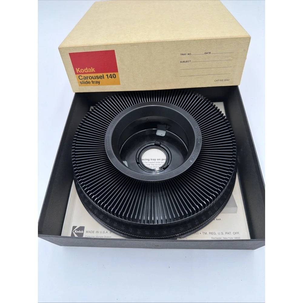 Kodak Carousel 140 Slide Tray Vintage CAT 103 2242‎ with Box and Manuals